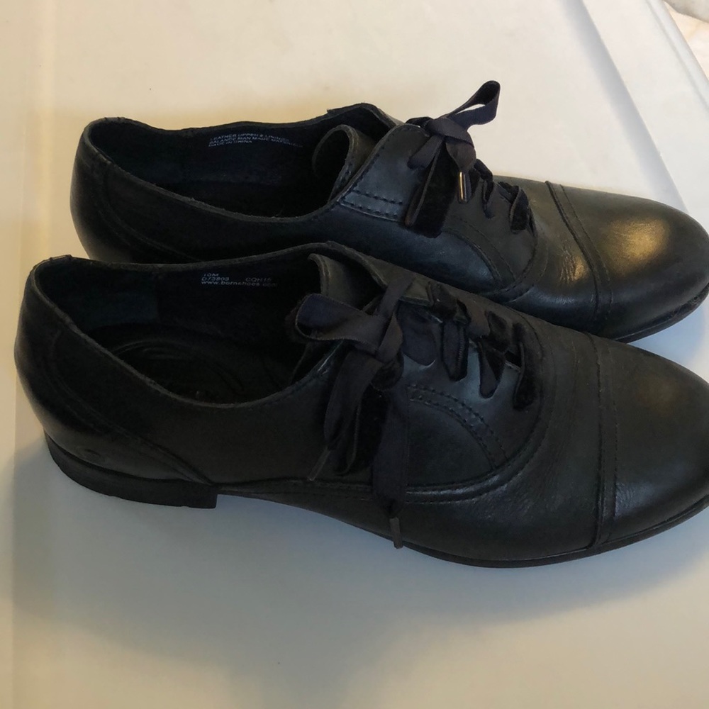 Born Black Genuine Leather Oxford Laced Shoes, 10